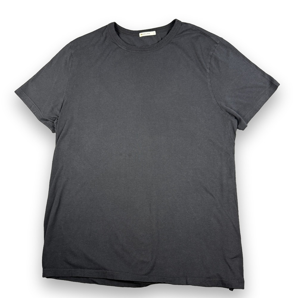 Marine Layer Mens Black Crew Neck T-Shirt Size Large Supima Cotton Tencel Modal